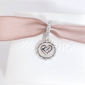 Pandora Engravable Hair Stylist Dangle Charm Sterling silver with box